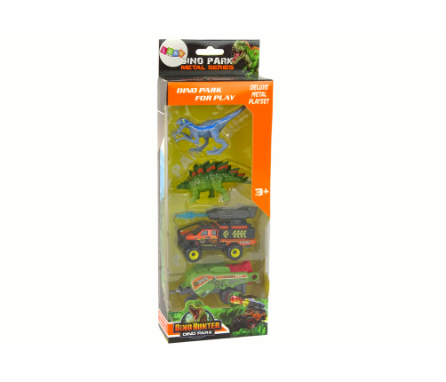 Dinosaurs Set Auto Rocket Orange Semi Trailer