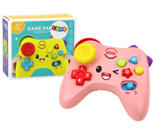 Interactive Pad Educational Console Lights Sounds Pink