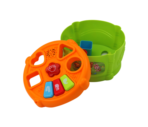 Interactive Educational Drum Shapes Green and Orange