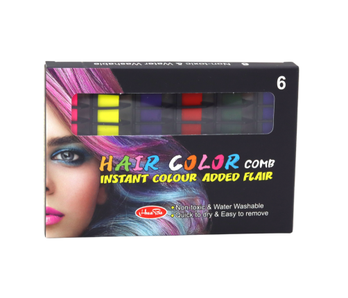 Hair Coloring Set Chalk 6 Pieces Matte