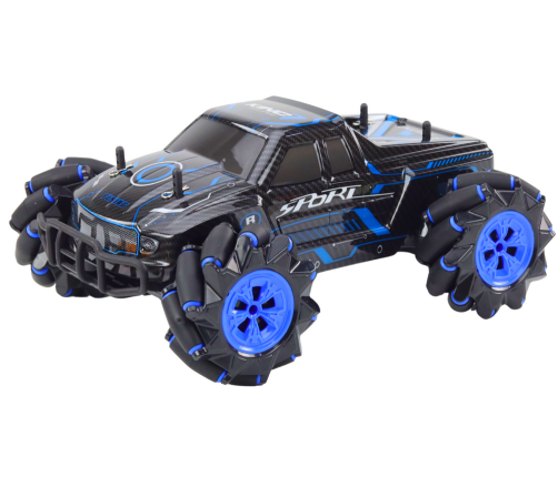 Remote Controlled Off-Road Car RC Drift Diagonally Driving Blue