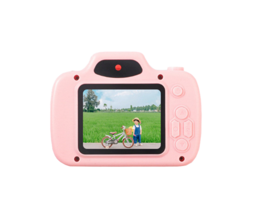 Camera For Kids Photos Recording Games Memory Card 64GB Pink