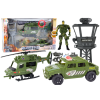 Military Set Military Helicopter Combat Vehicle Control Tower Soldier