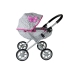 Doll Stroller Alice Grey-Pink Star pattern