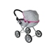 Doll Stroller Alice Grey-Pink Star pattern