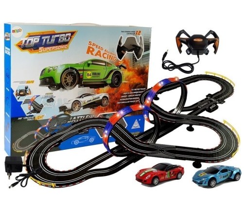 Race Track 2 Cars Top Turbo Lights 7.6 m long