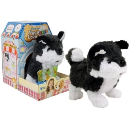 Interactive Husky Battery Operated Dog Walks Moves His Tail Sound