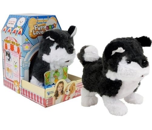 Interactive Husky Battery Operated Dog Walks Moves His Tail Sound