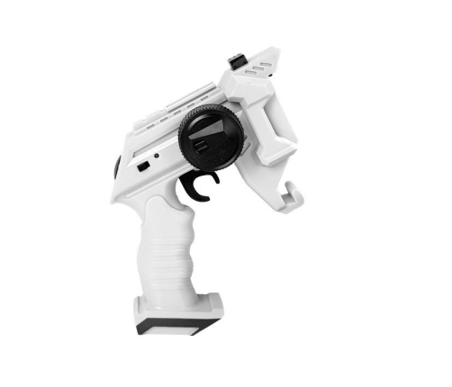 Gun Launcher Car 2 in 1 Remotely Operated Foam Discs White