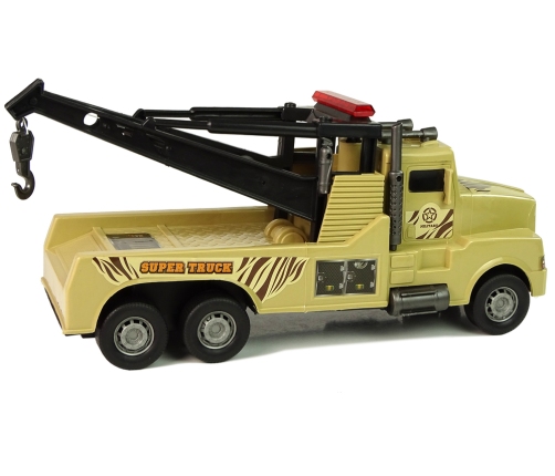 Auto Tow Truck Roadside Assistance 1:10 Rope Brown