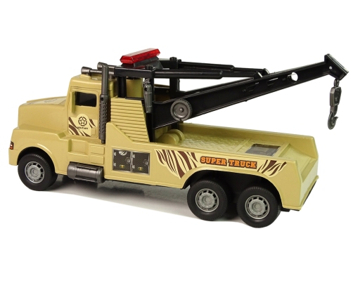 Auto Tow Truck Roadside Assistance 1:10 Rope Brown