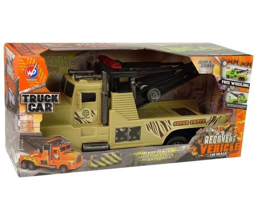 Auto Tow Truck Roadside Assistance 1:10 Rope Brown