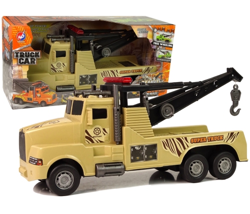 Auto Tow Truck Roadside Assistance 1:10 Rope Brown