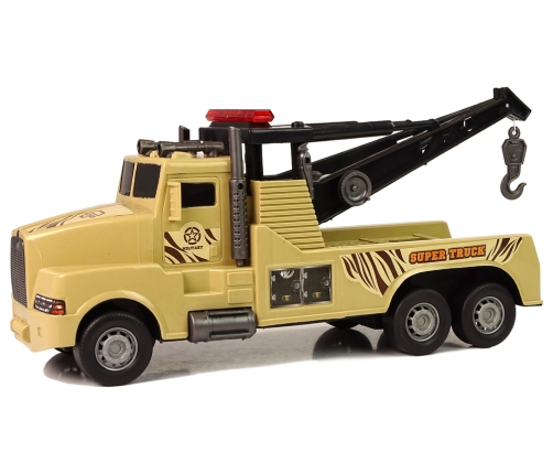 Auto Tow Truck Roadside Assistance 1:10 Rope Brown