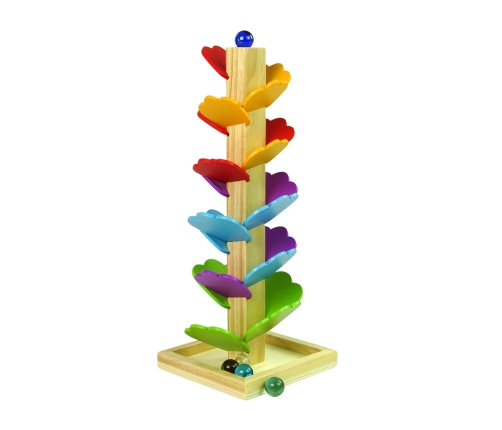 Wooden Tree Ball Slide Ball Leaves