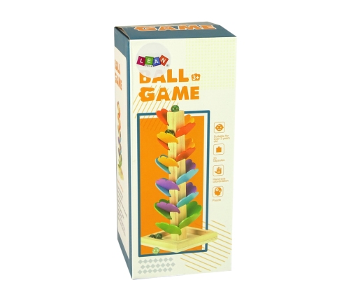 Wooden Tree Ball Slide Ball Leaves