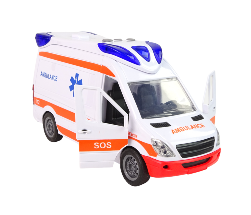 Interactive Ambulance + Stretcher  Light and sound effects !  Opening doors