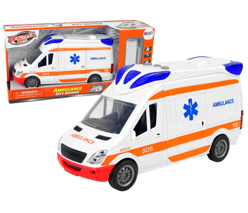 Interactive Ambulance + Stretcher  Light and sound effects !  Opening doors