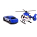 Police Car Transporter Kit Helicopter Sound Lights