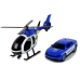 Police Car Transporter Kit Helicopter Sound Lights