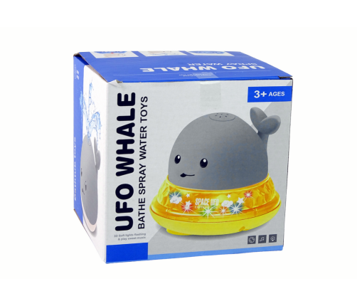 Whale Squirting Water With Stand Gray Bath Toy