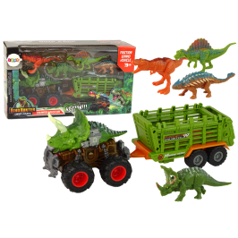 Vehicle with a Dinosaur Theme Trailer 4 Dinosaur Pieces