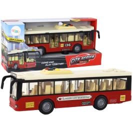 Battery Powered Bus Lights Sounds Red City 1:16