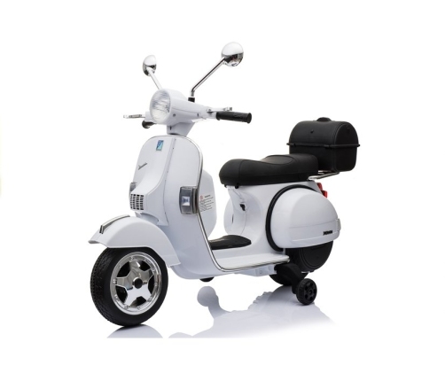 Vespa Scooter Electric Ride On Motorcycle - White