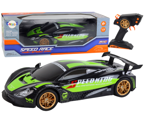 Large Remote Controlled Sports Car 1:10 Green and Black