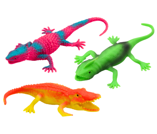 Set of Colorful Lizards Reptiles Figurines 8 Pieces