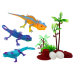 Set of Colorful Lizards Reptiles Figurines 8 Pieces