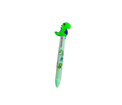 Multicolored Pen With Slider 3 Colors Dinosaur