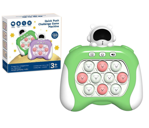 Space Pop It Sensory Game Battery Powered Lights Sounds Green