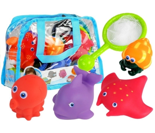 Aquatic Animals Set for Bathing + Strainer