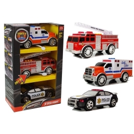 Cars Set Special Forces Police Ambulance Firefight