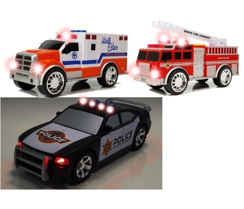 Cars Set Special Forces Police Ambulance Firefight