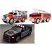 Cars Set Special Forces Police Ambulance Firefight