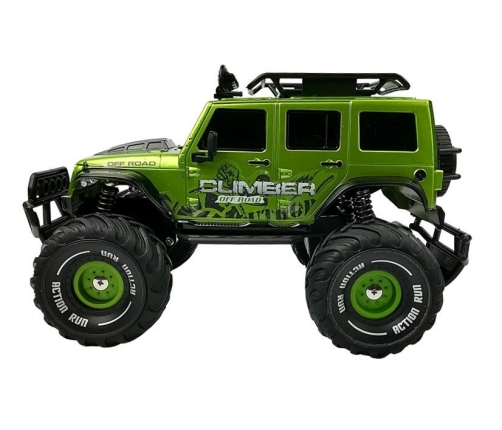 Radiovadāmā mašīna Off-road Jeep Green