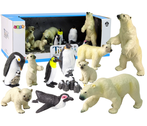 Large Set of 12 Figures Animals of the Arctic Circle Polar Circle Animals