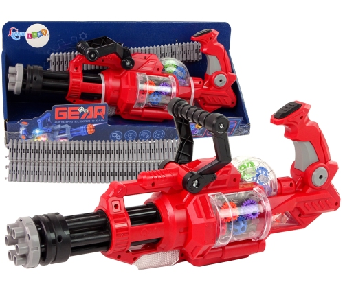 Electric Gun Rotating Cannon Light Sound Red