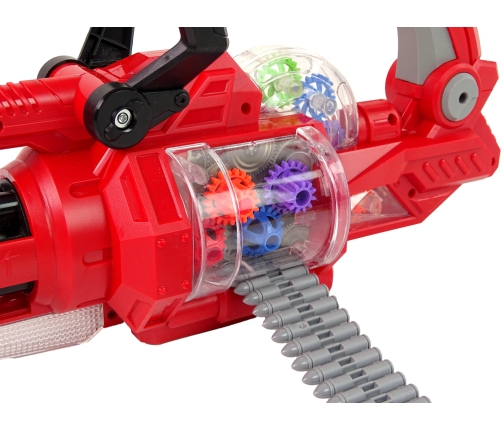 Electric Gun Rotating Cannon Light Sound Red