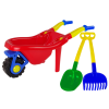 Children's Garden Wheelbarrow Shovel Rake Colorful Set 3 pcs.