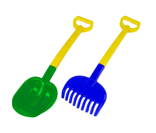 Children's Garden Wheelbarrow Shovel Rake Colorful Set 3 pcs.