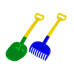 Children's Garden Wheelbarrow Shovel Rake Colorful Set 3 pcs.