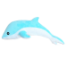 Blue dolphin plush mascot 50 cm