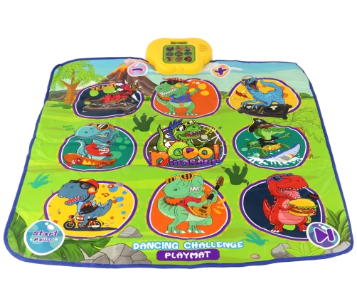 Dance mat with a dinosaur motif 90cm x 86cm