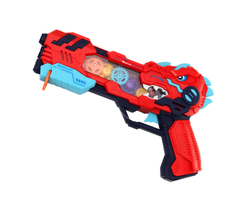 Gun Projector Dinosaur Lights Sounds Blue Red