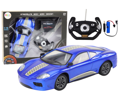 RC Remote Control Car 1:16 Lights Blue