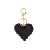 Heart Sequins Keychain Double-Sided Silver Black