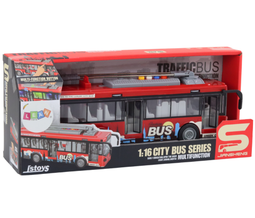 Trolleybus Bus 1:16 Lights Sounds Drive Red